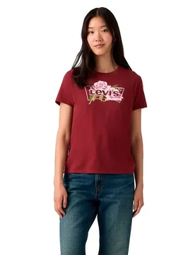 T-shirt à Manches Courtes The Perfect Black / White / Warm Cabernet S - Levi´s ® - FashionsVida
