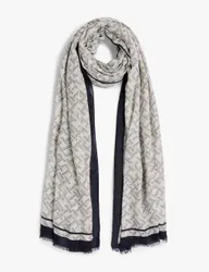 TH MONOGRAM SCARF Grey Mix female