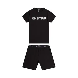 Pigiama A Maniche Corte D2902-01 Black L