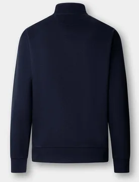 Sudadera de hombre de sarga de algodón con media tapeta - Hackett - FashionsVida