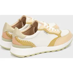 Zapatillas de piel de mujer de piel en color