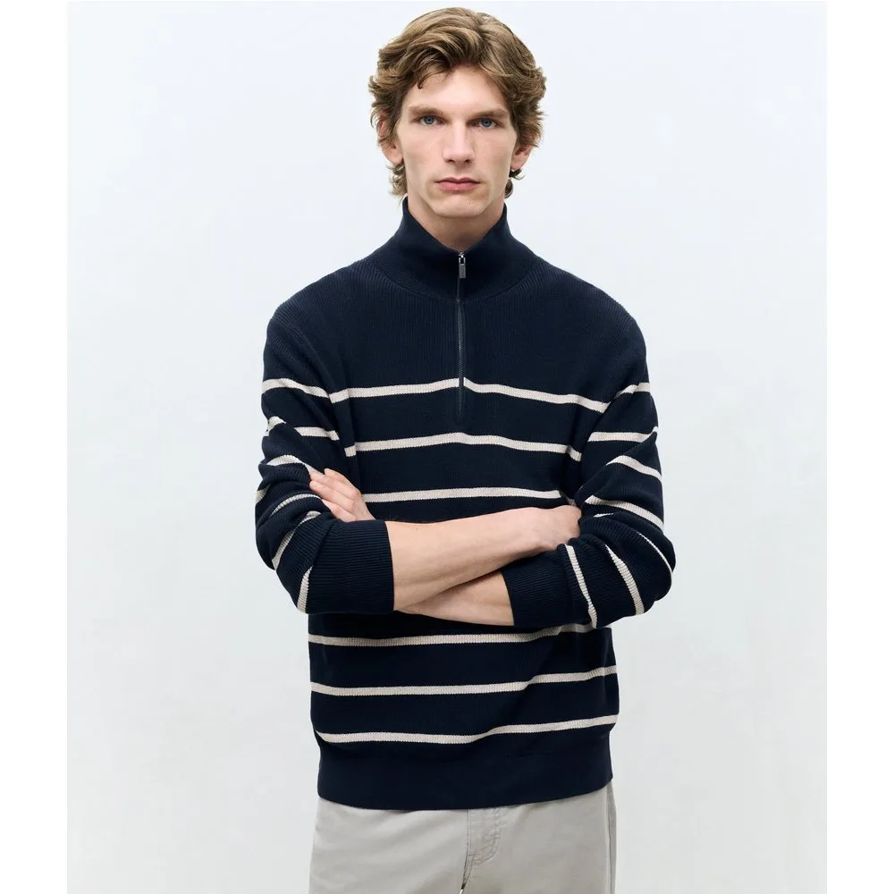 Suéter cremallera rayas hombre - Dustin - FashionsVida
