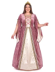 Prinzessinnenkostüm MIttelalter rosa-weiss Damen - female