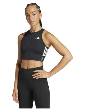 Top De Sport Adizero Running Gel Pocket Crop Black XS - Adidas - FashionsVida