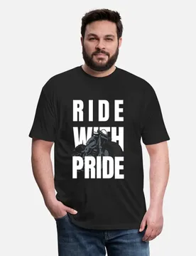 Ride with pride Motorcycle Retro Cafe Racer Gift T-Shirt for Racing bikers 100% cotton printed Graphic clothes All size Tee - Aliexpress - FashionsVida