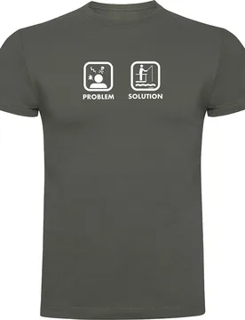Problem Solution Fish Short Sleeve T-shirt Dark Army Green M Men - Kruskis - FashionsVida