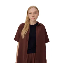 Camicia A Maniche Corte Fiona Chocolate XL