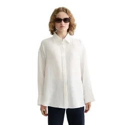 Camicia A Maniche Lunghe U9b01215t Linen White 40