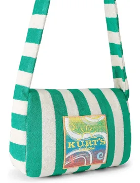 Bolso de hombro de mujer de rayas y detalle en solapa - Kurt Geiger - FashionsVida