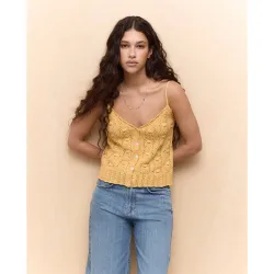 Top punto de mujer tirantes tipo crochet