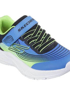 Sneaker Microspec Advance Blue / Lime Textile / Synthetic / Orange / Black Trim EU 33 1/2 - Skechers - FashionsVida