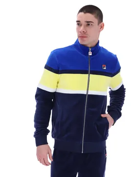 Decker Colour Blocked Velour Track Top - 4XL - FILA - FashionsVida