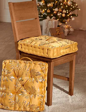Velours-Hochsitzkissen goldfarben Eldo - 3Pagen - FashionsVida