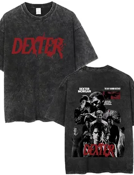 Dexter Morgan Harry's Code Vintage Washed T-shirts Men's Women Clothing Casual Oversized T Shirts Retro Gothic Cotton T-shirt - Aliexpress - FashionsVida
