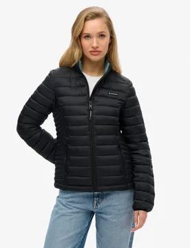 Lightweight Quilted Puffer Jacket Black female - Superdry & Co - FashionsVida