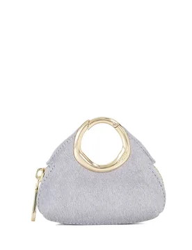 Womens Accessories Spend - Circular Clip Bag Charm - Blue Leather - One Size - Dune london - FashionsVida
