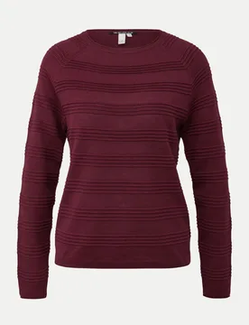 Strickpullover Strukturiert Rot L - Q/S designed by - FashionsVida