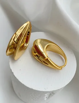 Brass With 18K Gold U Hoop Earring Women Jewelry Punk Designer Club Cocktail Party Boho Japan Korean - Aliexpress - FashionsVida