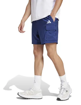 Essentials Small Logo Cargo Shorts Dark Blue male - Adidas - FashionsVida