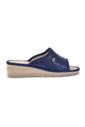 Ciabatte Blu con zeppa comfort 7555 38