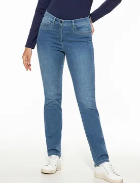 Thermo-Dynamic Jeans, Regular Fit#normale Größen#Kurzgrößen#Langgrößen, Farbe Blau, 52, wärmend durch Thermoflausch atmungsaktiv dank Baumwolle - Walbusch - FashionsVida