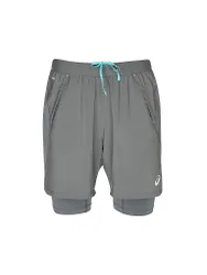 Herren Laufshort ROAD 2in1 7 grau M M