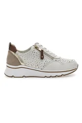 Sneakers Bianche con Tomaia in Pelle Traforata 21464GLAM 36