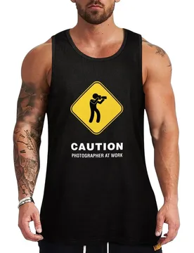 Caution - Photographer at Work Tank Top Summer Casual Tank Top Loose Lightweight Sleeveless - Aliexpress - FashionsVida