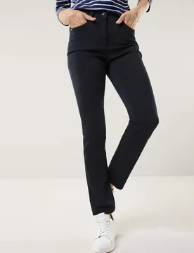 Yoga-Jeans Ultrastretch, Regular Fit#normale Größen#Kurzgrößen#Langgrößen, Farbe Schwarz, 48, ultraelastisch ultrasoft Damen - Walbusch - FashionsVida