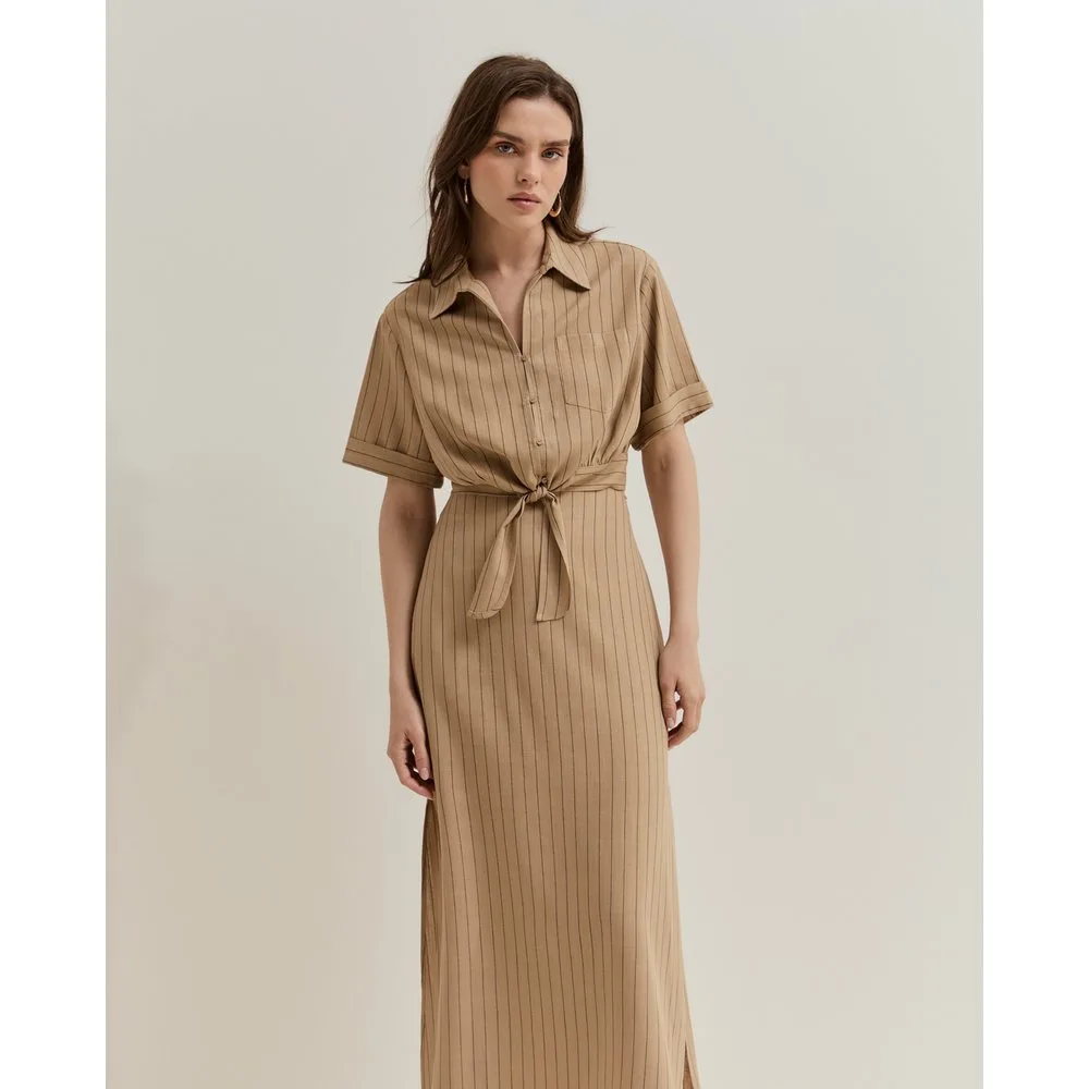 Camisa de mujer de manga corta con nudo - Lion of Porches - FashionsVida
