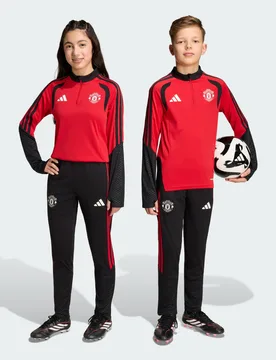 Pantaloni da allenamento Tiro 26/27 Manchester United bambini e bambine 13-14A Black - Adidas - FashionsVida