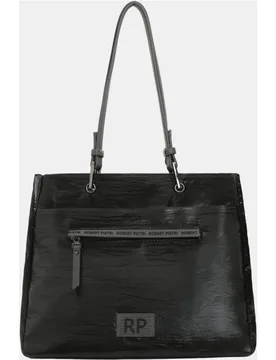 BOLSO SHOPPER MATERIAL SATINADO CON BOLSILLO DELANTERO - Robert Pietri - FashionsVida