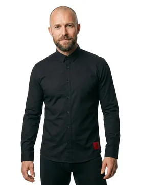 Hugo Camicia A Maniche Lunghe Ero3 W Black L - Hugo Boss - FashionsVida