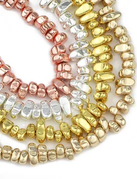 Rose Gold Colour Hematite Irregular Gravel Natural Stone 4~10mm Spacer Loose Beads For Jewelry Making Bracelet DIY Accessories - Aliexpress - FashionsVida