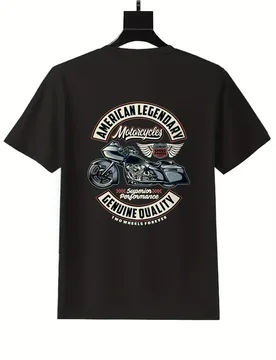 A playful Motorcycle pattern that can be worn in all seasons - 100% cotton summer short-sleeved O-neck men's printed T-shirt - Aliexpress - FashionsVida