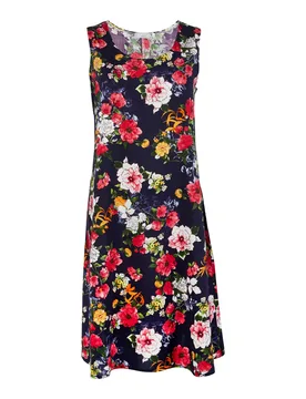 Walzvital Blumenkleid blau L Damen - walzvital - FashionsVida