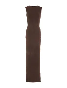 Maxi-Kleid Damen Schokobraun L,XS Damen - Entire Studios - FashionsVida
