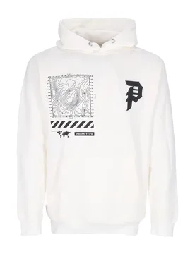 Felpa Cappuccio Uomo Mapping Dirty P Hoodie X Call Of Duty White - PRIMITIVE - FashionsVida