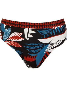 Braga de bikini alta con lazos ajustables y estampado hojas - Dolores Cortés - FashionsVida