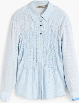 Camisa de mujer rayas larga - Desigual - FashionsVida