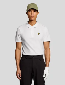 Men's Golf Technical Polo Shirt in White - Lyle & Scott - FashionsVida