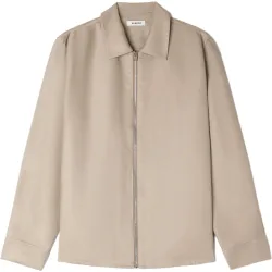 Sobrecamisa de hombre fluida con capucha cuello pajarita