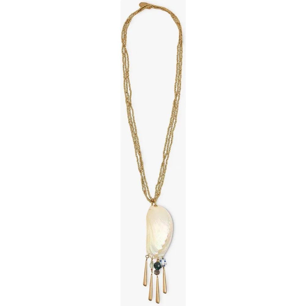 Collar largo doble con concha decorativa - Parfois - FashionsVida
