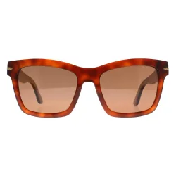 Women's Square Shiny Classic Havana Mineral Polarized Drivers Winona Sunglasses in Brown - Brown - Size: One Size