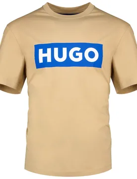 Hugo T-shirt à Manches Courtes Nico Blue Medium Beige S - Hugo Boss - FashionsVida
