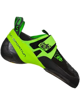 Chaussons d'escalade - Skwama Vegan Black/Flash Green en Cuir - Taille 35.5 - Vert - La Sportiva - FashionsVida