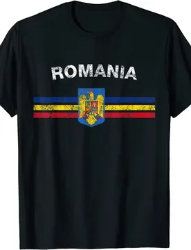 Romanian Emblem & Romania Flag Men T-Shirt Short Sleeve Casual Cotton O-Neck Summer Shirt - Aliexpress - FashionsVida