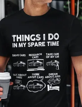 Dad Things I Do in My Spare Time Funny Shirt Car Pattern Guy Lover Birthday Gift for Husband Father Muscle Short-sleev Tee - Aliexpress - FashionsVida