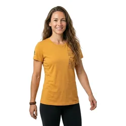 Maglietta A Maniche Corte Defined Merino Graphic Melon Orange XS
