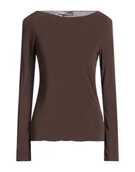 T-shirts Damen Dunkelbraun L,S Damen